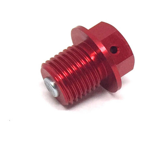 Zeta Magnetic Drain Bolt M14x1.5x14 - Red