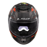 LS2 FF808 Stream II Angry Monkey Helmets - Matte Black / Red 06