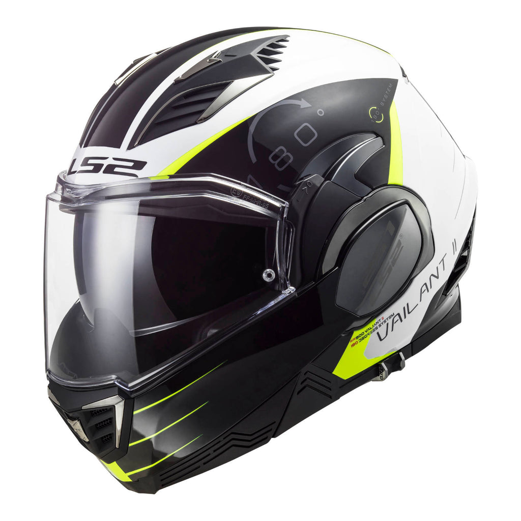 LS2 FF900 Valiant II Codex Helmet White Black – Norjo Motorcycles