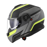LS2 FF908 Strobe II Monza Flip Front Helmets - Matte Black / Hi-Vis Yellow 06