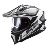 LS2 MX701 Explorer Alter Helmet - Matte Black / White (XS)