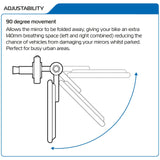 Oxford Fold Away Mirror - Black - PAIR