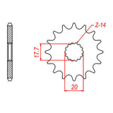 Sprocket Kit Yamaha YZ125 '02-'04 U-Ring - GB520MXU 13/49