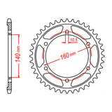 Sprocket Kit Kawasaki ZZR1100 '98 Gold - GB530ZXW 17/44