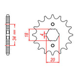MTX 259 Steel Front Sprocket #428