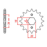 MTX 259 Steel Front Sprocket #428