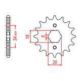 MTX 275 Steel Front Sprocket #520