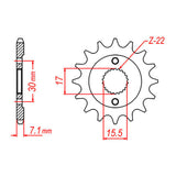 MTX 1257 Steel Front Sprocket #428
