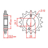 MTX 296 Steel Front Sprocket #525