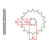 MTX 416 Steel Front Sprocket #428