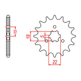 MTX 1445 Steel Front Sprocket #520