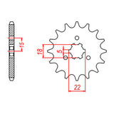 MTX 1445 Steel Front Sprocket #520