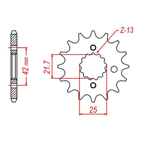 MTX 513 Steel Front Sprocket #530