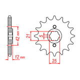 MTX 571 Steel Front Sprocket #530