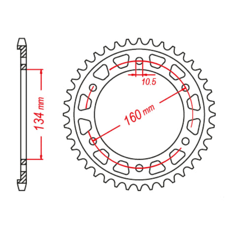 MTX 1317 Steel Rear Sprocket #525