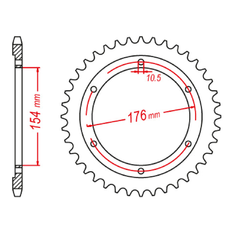 MTX 1346 Steel Rear Sprocket #525