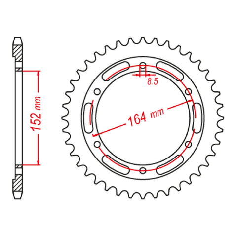 MTX 1839 Steel Rear Sprocket #428