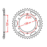 MTX 312 Steel Rear Sprocket #525