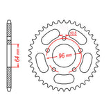 MTX 254 Steel Rear Sprocket #520