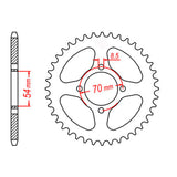 MTX 257 Steel Rear Sprocket #420