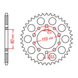 MTX 1332 Steel Rear Sprocket #525