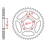 MTX KTM 50 Steel Rear Sprocket #415