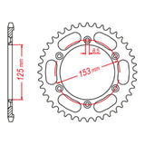 MTX 1258 Steel Rear Sprocket #428