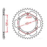 MTX 1258 Steel Rear Sprocket #428