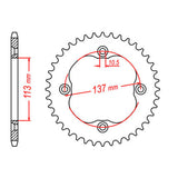 MTX 1760 Steel Rear Sprocket #520
