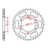 MTX 1844 Steel Rear Sprocket #428