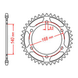 MTX 006 Steel Rear Sprocket #525 (8.5mm)
