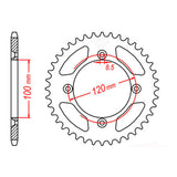 MTX 798 Steel Rear Sprocket #428