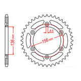 MTX 822 Steel Rear Sprocket #520